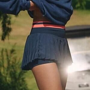 NEW Size Small Free People Movement Doubles Navy Tennis Built in Shorts Skort